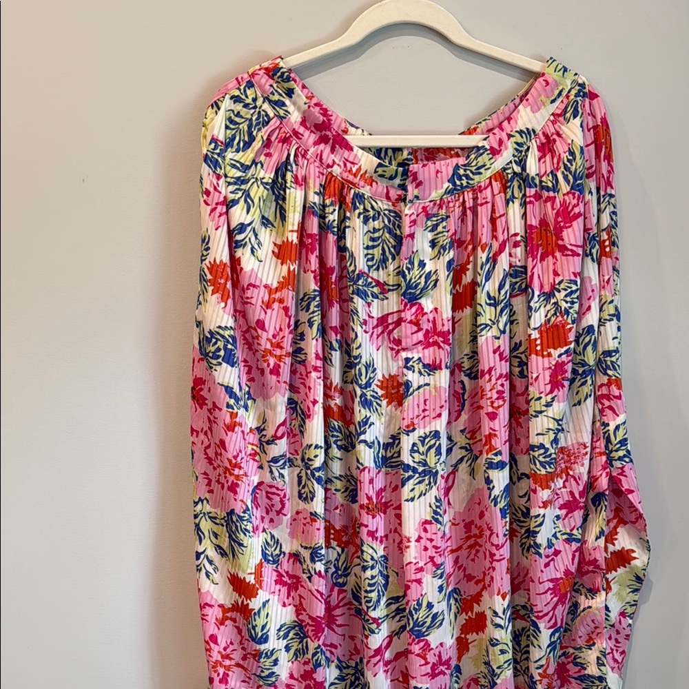 Forever 21 Pink and Orange Flowy Pants